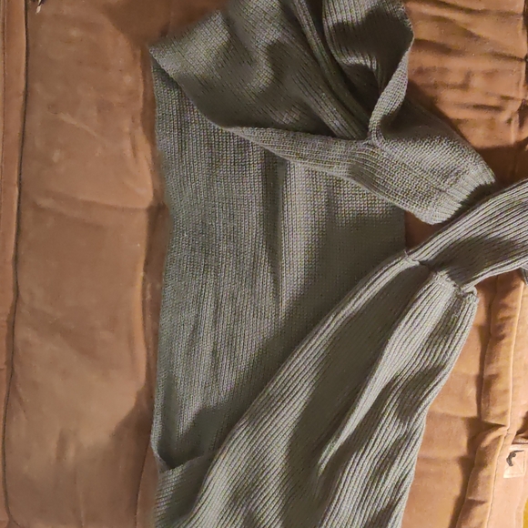 Elegant grey/blue wrap sweater - Picture 5 of 5